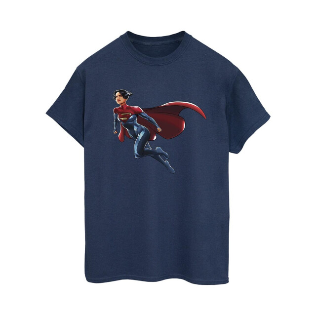 Li-cense Dc comics dames the flash supergirl katoenen vriendje t-shirt UTBI46620_navyblue large
