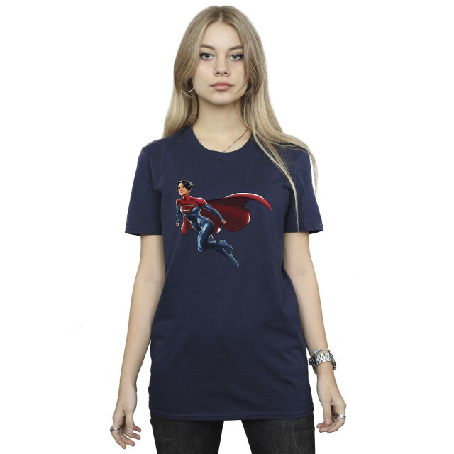 Li-cense Dc comics dames the flash supergirl katoenen vriendje t-shirt UTBI46620_navyblue large