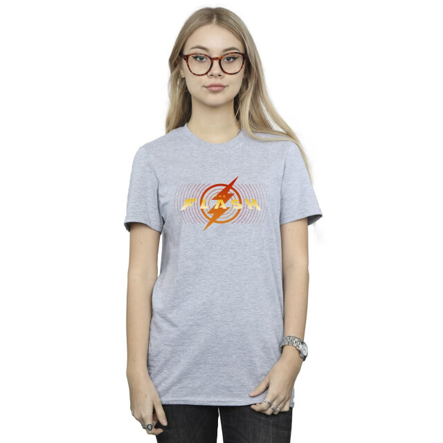 Li-cense Dc comics dames the flash red lightning katoenen vriendje t-shirt UTBI46607_sportsgrey large