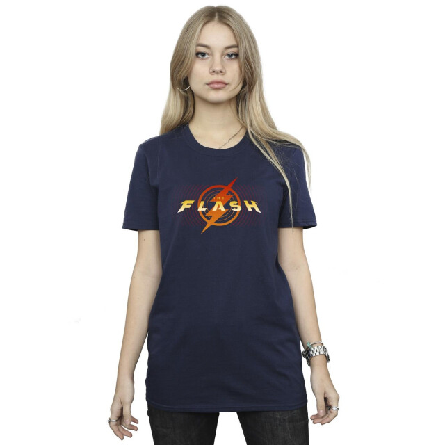 Li-cense Dc comics dames the flash red lightning katoenen vriendje t-shirt UTBI46607_navyblue large