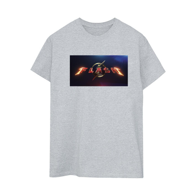 Li-cense Dc comics dames the flash logo cotton boyfriend t-shirt UTBI46605_sportsgrey large