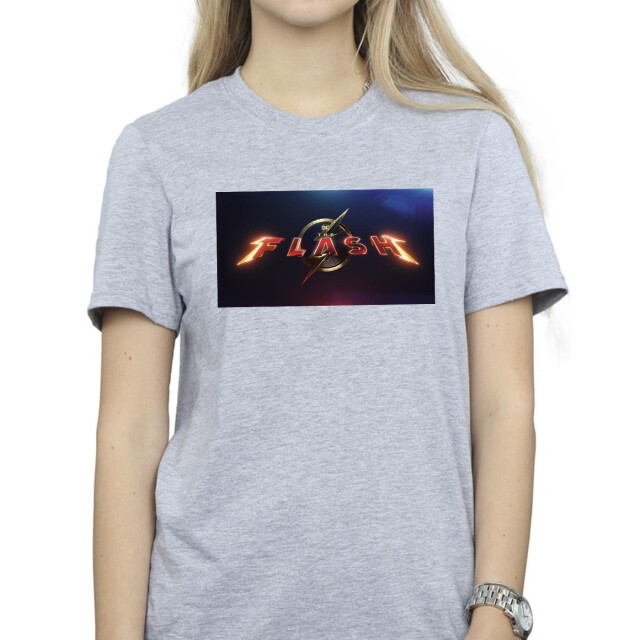 Li-cense Dc comics dames the flash logo cotton boyfriend t-shirt UTBI46605_sportsgrey large