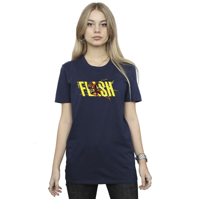 Li-cense Dc comics dames the flash lightning dash katoenen vriendje t-shirt UTBI46590_navyblue large