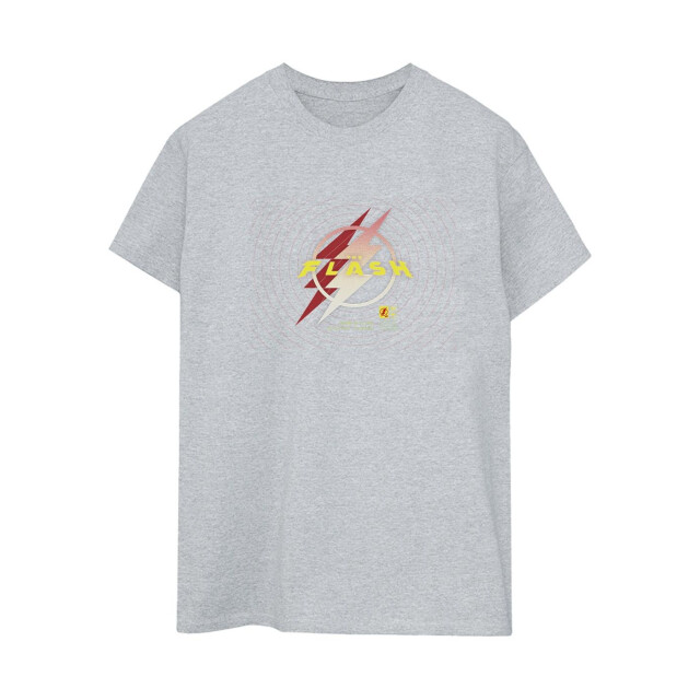 Li-cense Dc comics dames the flash lightning logo cotton boyfriend t-shirt UTBI46595_sportsgrey large