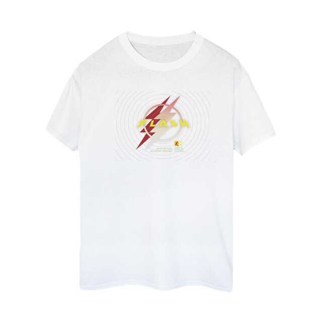 Li-cense Dc comics dames the flash lightning logo cotton boyfriend t-shirt UTBI46595_white large