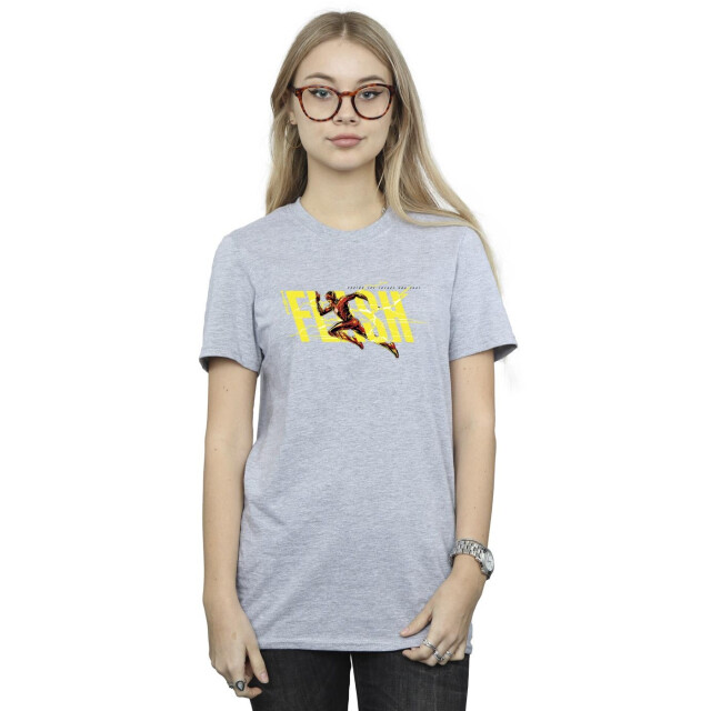 Li-cense Dc comics dames the flash lightning dash katoenen vriendje t-shirt UTBI46590_sportsgrey large