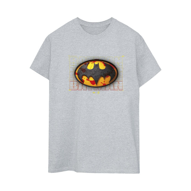 Li-cense Dc comics dames the flash batman rood splatter katoenen vriendje t-shirt UTBI46578_sportsgrey large