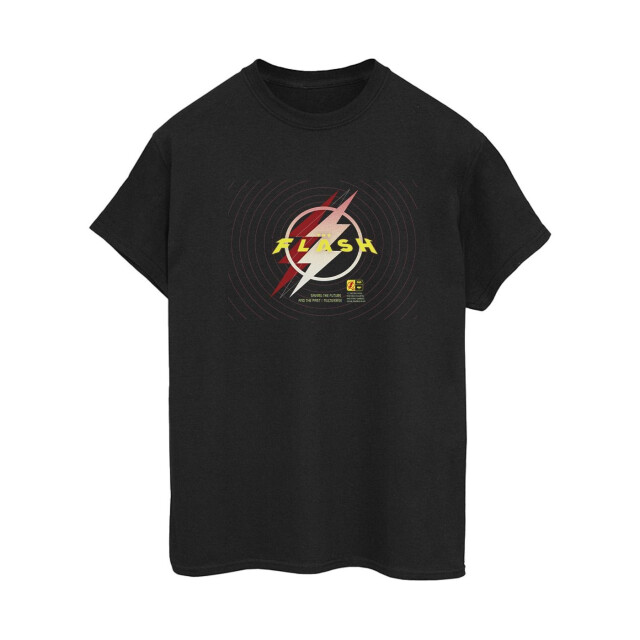 Li-cense Dc comics dames the flash lightning logo cotton boyfriend t-shirt UTBI46595_black large