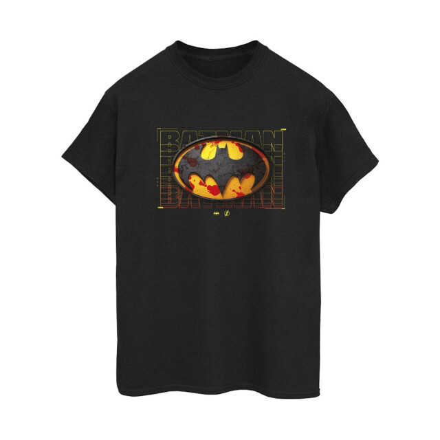 Li-cense Dc comics dames the flash batman rood splatter katoenen vriendje t-shirt UTBI46578_black large