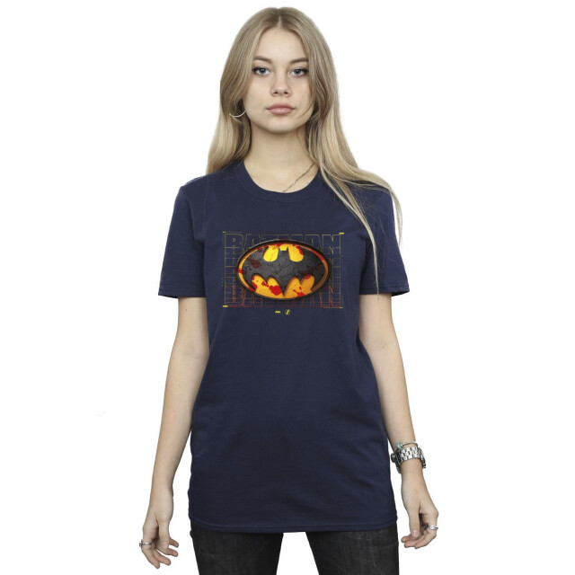 Li-cense Dc comics dames the flash batman rood splatter katoenen vriendje t-shirt UTBI46578_navyblue large