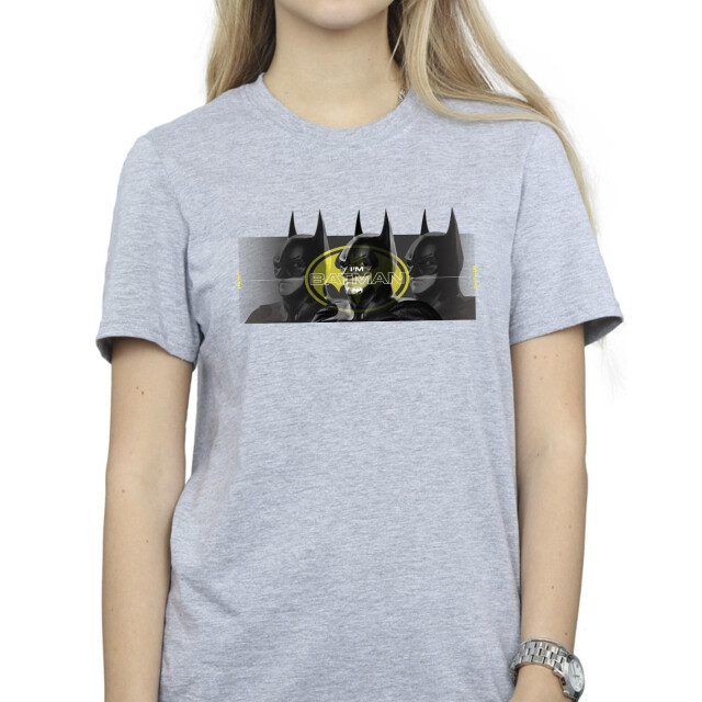 Li-cense Dc comics dames the flash batman portretten katoenen vriendje t-shirt UTBI46555_sportsgrey large