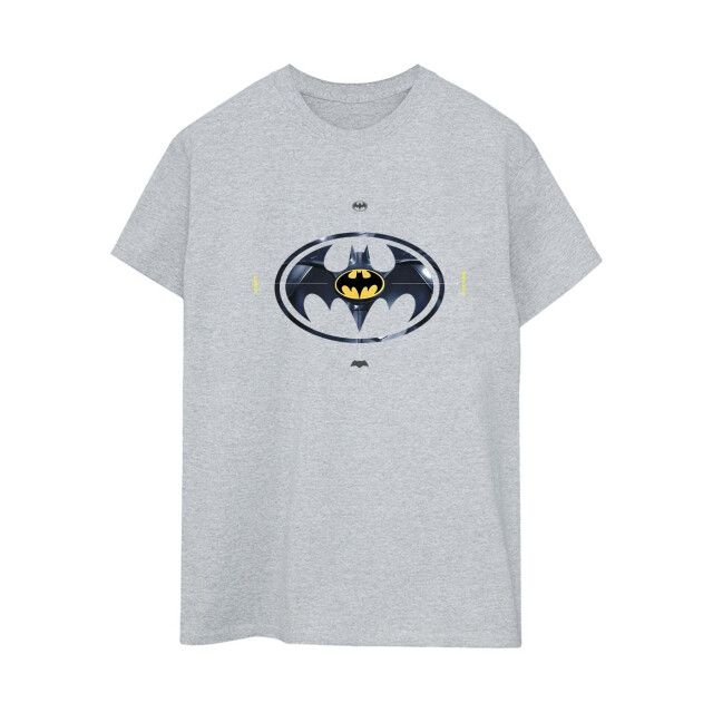 Li-cense Dc comics dames the flash batman metalen logo katoenen vriendje t-shirt UTBI46543_sportsgrey large