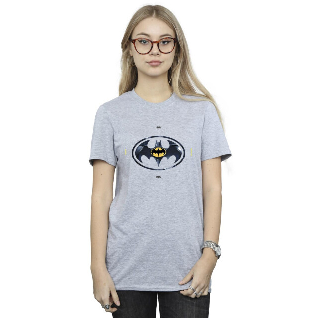 Li-cense Dc comics dames the flash batman metalen logo katoenen vriendje t-shirt UTBI46543_sportsgrey large