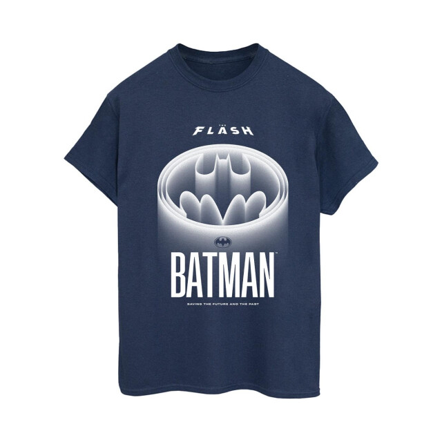 Li-cense Dc comics dames the flash batman wit logo boyfriend t-shirt UTBI46542_navyblue large