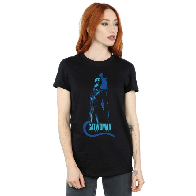 Li-cense Dc comics dames the batman catwoman silhouet katoenen vriendje t-shirt UTBI46529_black large