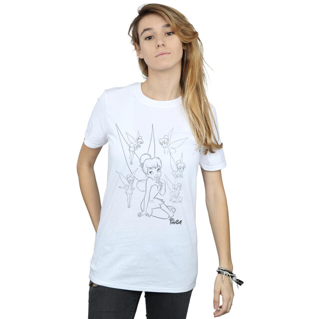 Li-cense Disney dames tinker bell collage schets katoenen vriendje t-shirt UTBI46511_white large