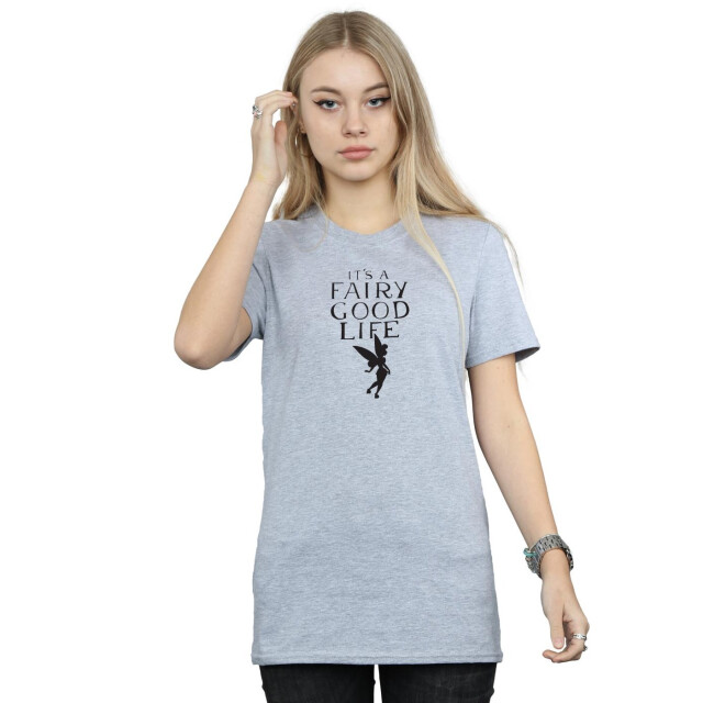 Li-cense Disney dames tinkerbell fee goed leven katoenen vriendje t-shirt UTBI46512_sportsgrey large