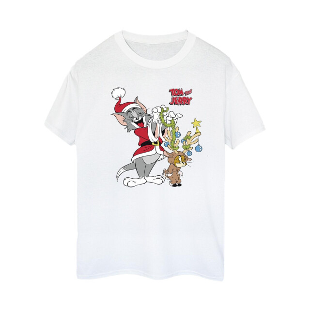 Li-cense Tom & jerry dames kerstmis rendier katoenen vriendje t-shirt UTBI46437_white large