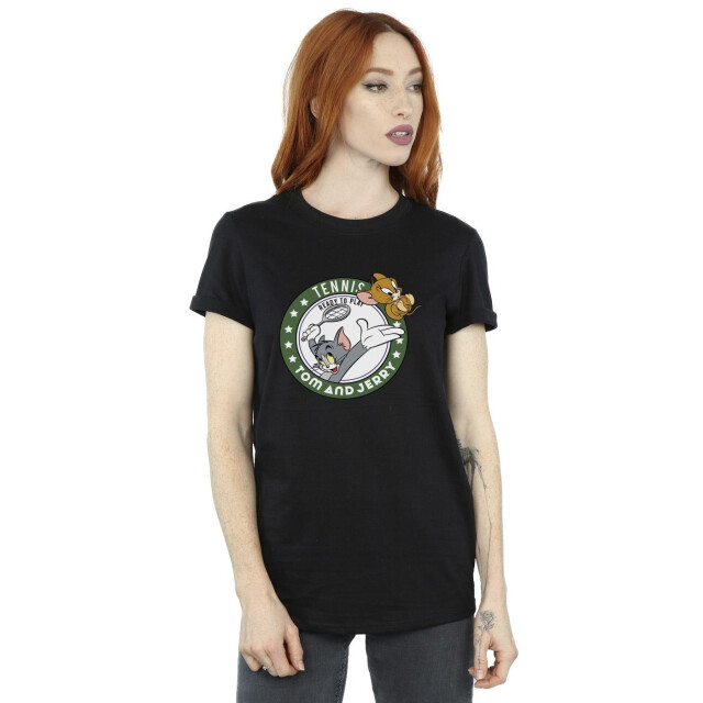 Li-cense Tom and jerry dames tennis ready to play katoenen vriendje t-shirt UTBI46427_black large