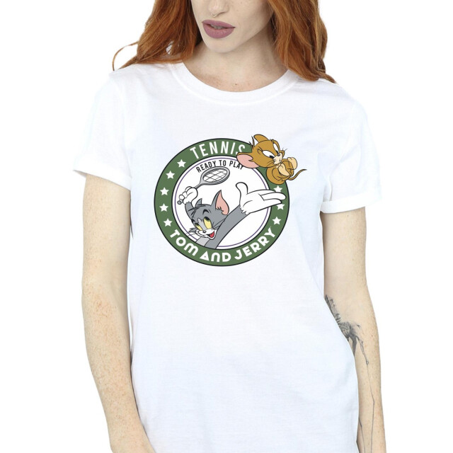 Li-cense Tom and jerry dames tennis ready to play katoenen vriendje t-shirt UTBI46427_white large