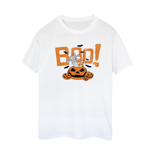 Li-cense Tom & jerry dames halloween boe! katoenen boyfriend t-shirt UTBI46432_white large