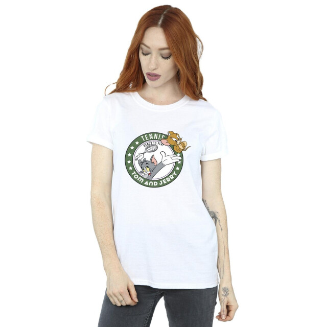 Li-cense Tom and jerry dames tennis ready to play katoenen vriendje t-shirt UTBI46427_white large