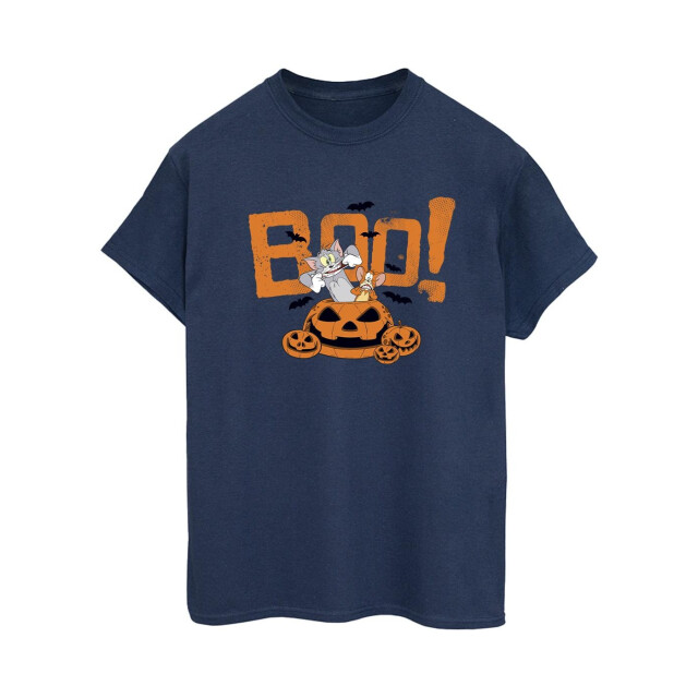 Li-cense Tom & jerry dames halloween boe! katoenen boyfriend t-shirt UTBI46432_navyblue large