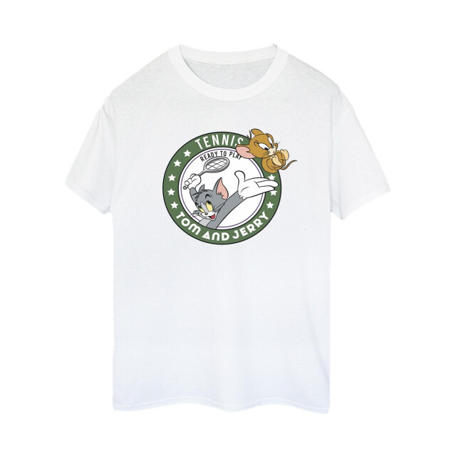 Li-cense Tom and jerry dames tennis ready to play katoenen vriendje t-shirt UTBI46427_white large