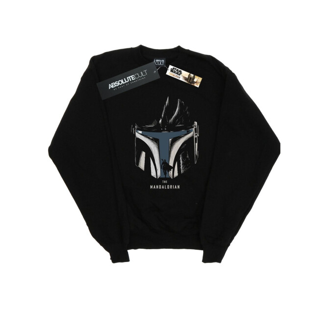 Li-cense Star wars dames the mandalorian helm silhouet sweatshirt UTBI38790_black large