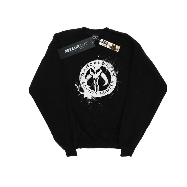 Li-cense Star wars dames the mandalorian bounty hunter splatter skull sweatshirt UTBI38691_black large