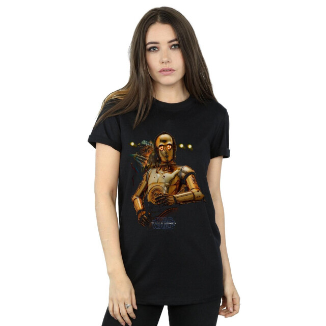 Li-cense Star wars dames the rise of skywalker c-3po and babu frik katoenen vriendje t-shirt UTBI46223_black large