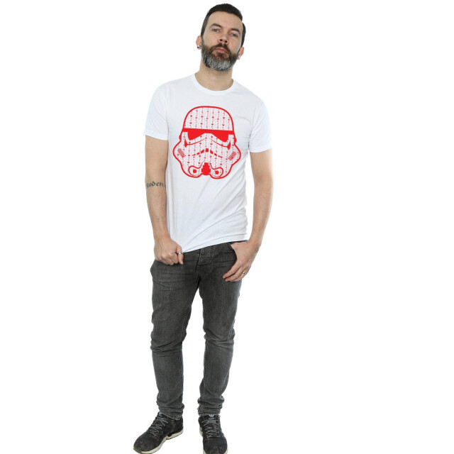 Li-cense Star wars heren kerst stormtrooper helm t-shirt UTBI46211_white large