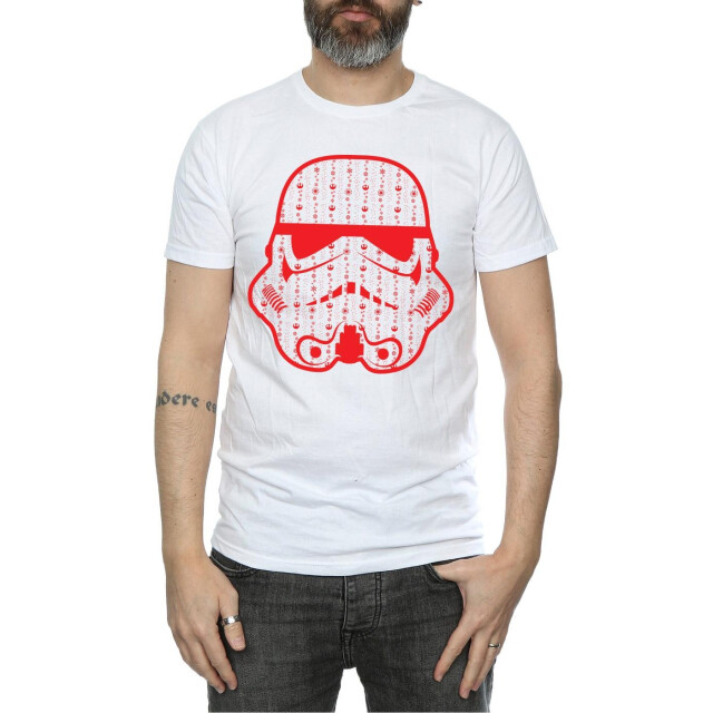 Li-cense Star wars heren kerst stormtrooper helm t-shirt UTBI46211_white large