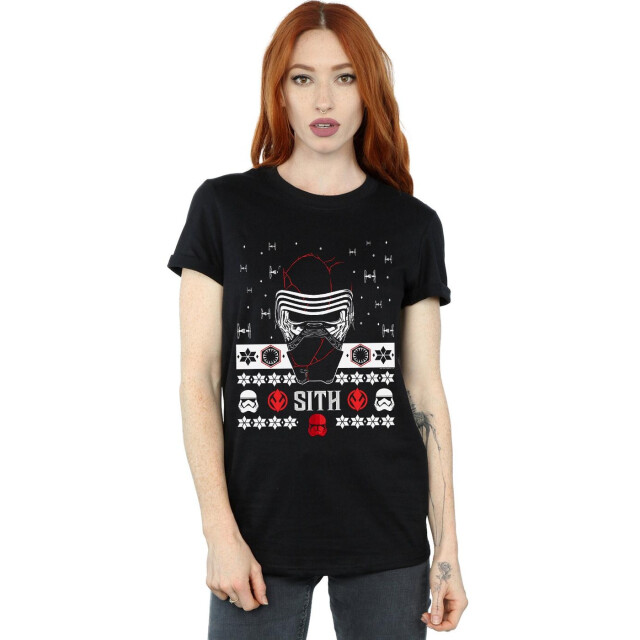 Li-cense Star wars dames the rise of skywalker kerstmis sith katoenen vriendje t-shirt UTBI46216_black large