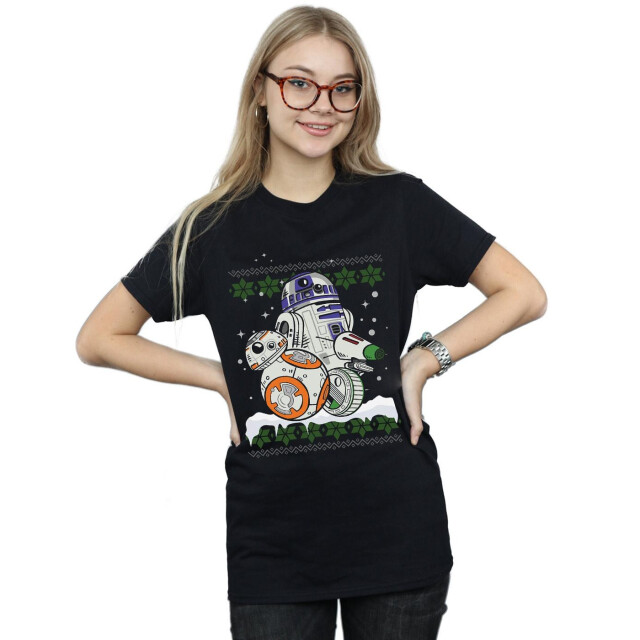 Li-cense Star wars dames the rise of skywalker rolling this christmas katoenen vriendje t-shirt UTBI46217_black large
