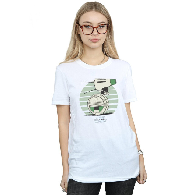 Li-cense Star wars dames the rise of skywalker d-o rolling green katoenen vriendje t-shirt UTBI46203_white large