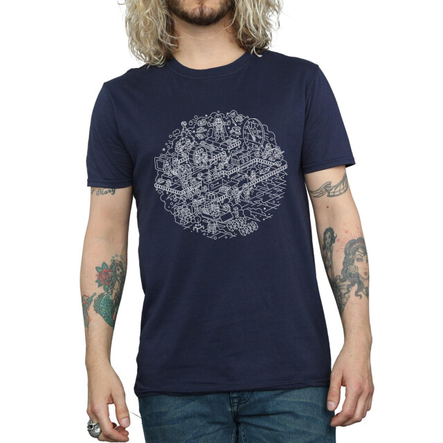 Li-cense Star wars heren kerstmis death star t-shirt UTBI46202_navyblue large