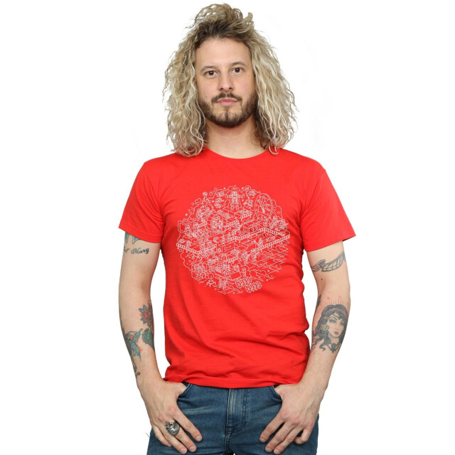 Li-cense Star wars heren kerstmis death star t-shirt UTBI46202_red large