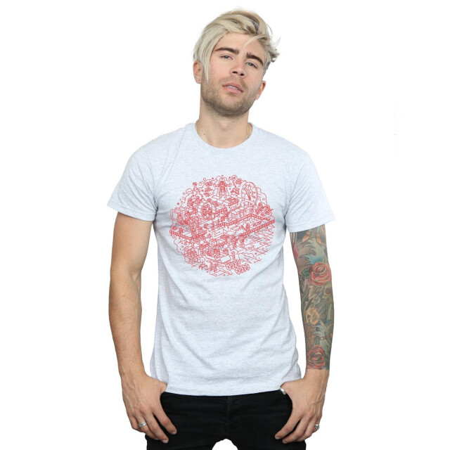 Li-cense Star wars heren kerstmis death star t-shirt UTBI46202_sportsgrey large