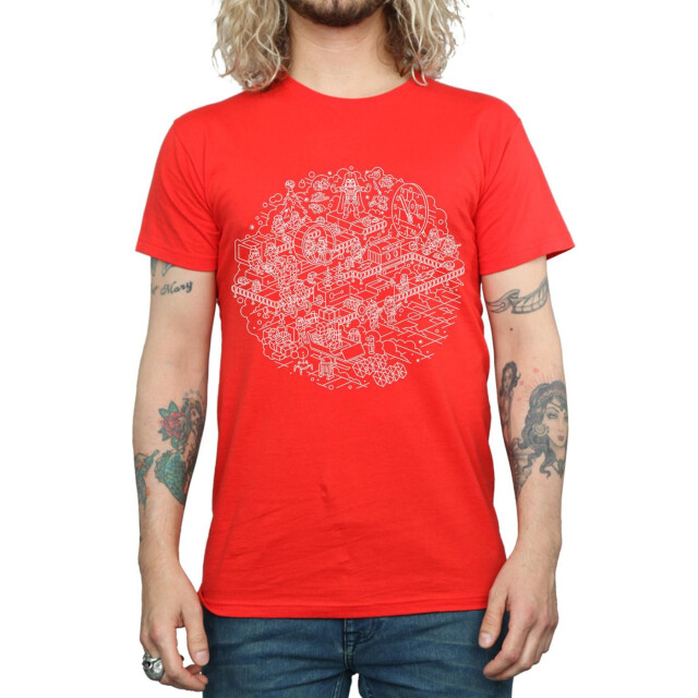 Li-cense Star wars heren kerstmis death star t-shirt UTBI46202_red large