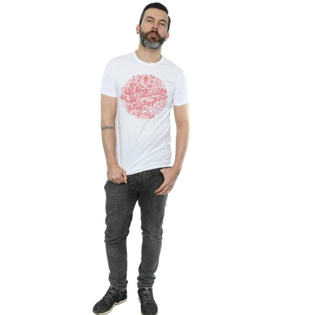 Li-cense Star wars heren kerstmis death star t-shirt UTBI46202_white large