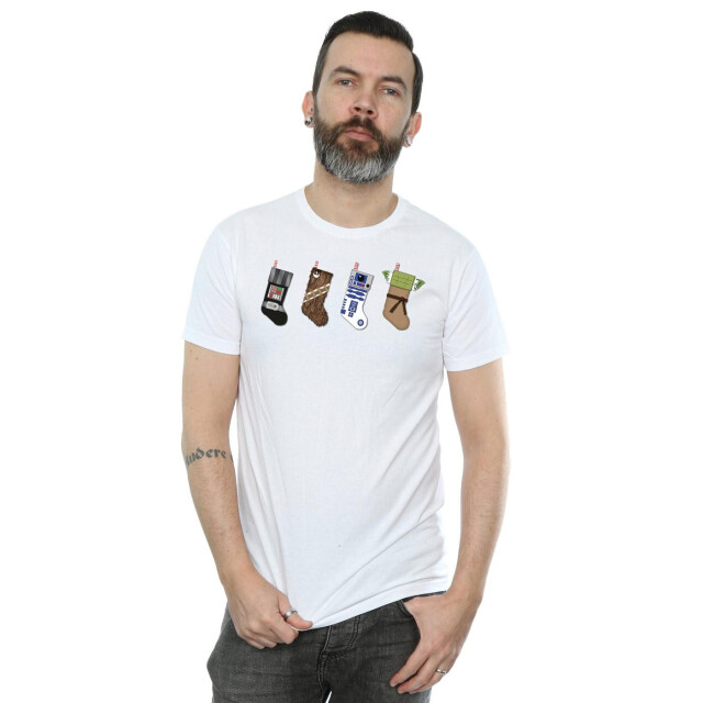 Li-cense Star wars heren kerstmis kousen t-shirt UTBI46193_white large