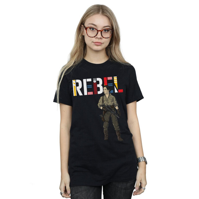 Li-cense Star wars dames the rise of skywalker rebel rose katoenen vriendje t-shirt UTBI46196_black large