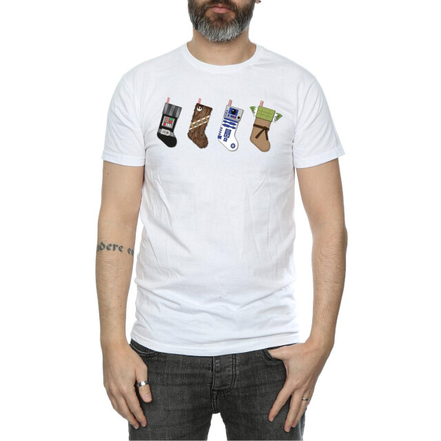 Li-cense Star wars heren kerstmis kousen t-shirt UTBI46193_white large