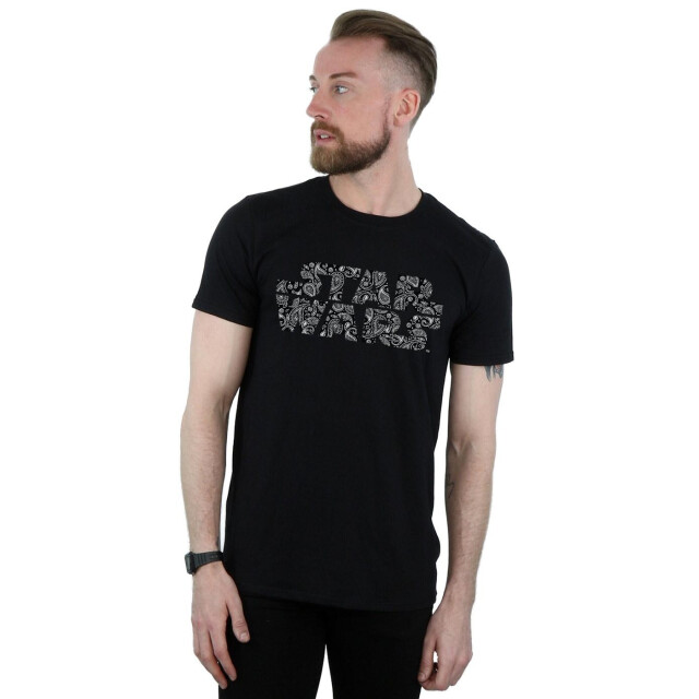 Li-cense Star wars heren paisley logo t-shirt UTBI46178_black large