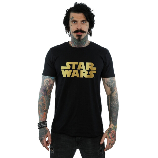 Li-cense Star wars heren goud logo t-shirt UTBI46181_black large