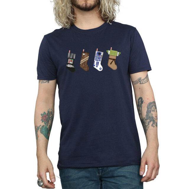 Li-cense Star wars heren kerstmis kousen t-shirt UTBI46193_navyblue large