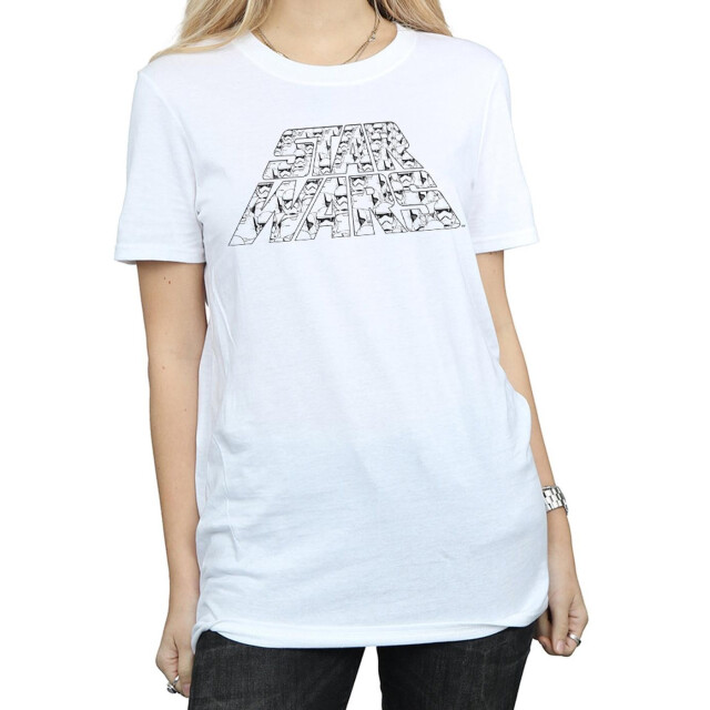 Li-cense Star wars the rise of skywalker dames trooper logo katoenen t-shirt UTBI46148_white large