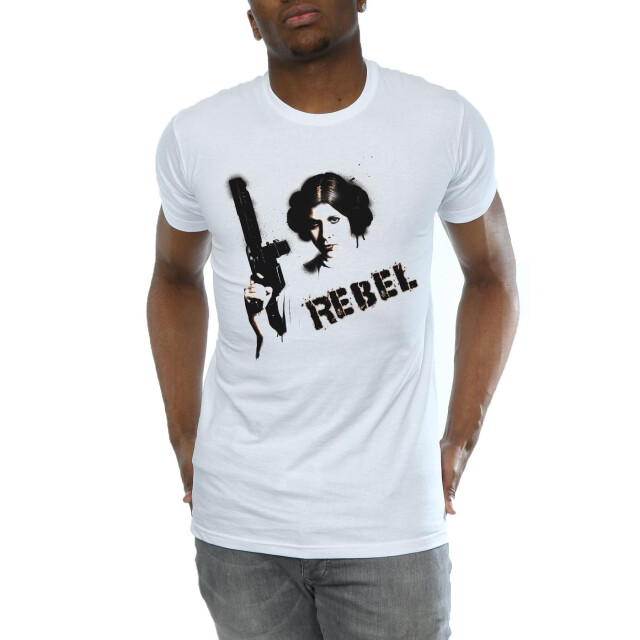 Li-cense Star wars heren princess leia rebel t-shirt UTBI46136_white large
