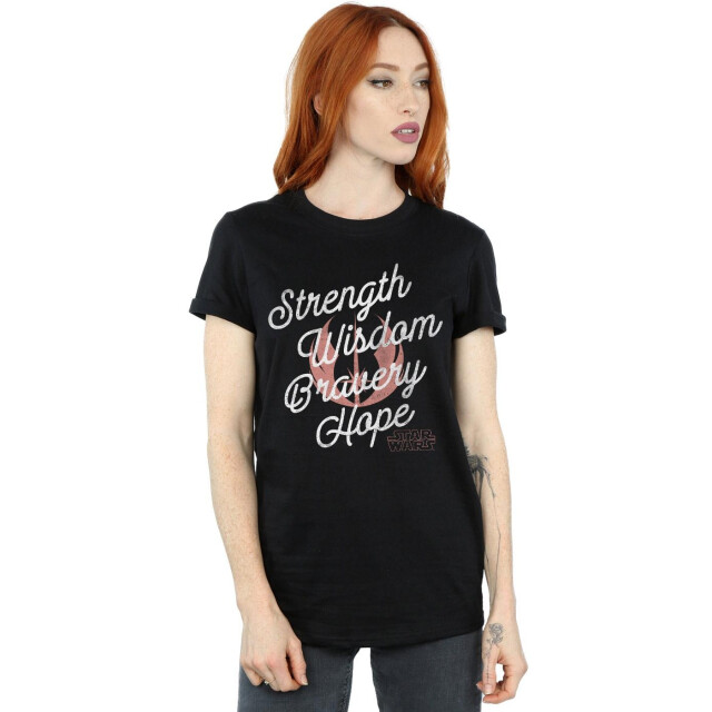 Li-cense Star wars the rise of skywalker dames kracht wijsheid dapperheid hoop katoenen t-shirt UTBI46132_black large